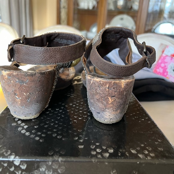 Sam Edelman Nalo pewter wedge sandal size 8.5 - Picture 3 of 6